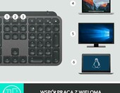 Logitech MX – klawiatura bezprzewodowa, do MAC Space Grey – zdjęcie 4