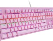 HUO JI BT-855 USB LED Red – klawiatura mechaniczna (używany) – zdjęcie 1