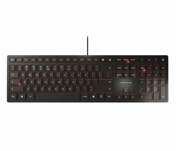 CHERRY KC 6000 Slim Apple – klawiatura przewodowa, czarna