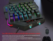 HXSJ V500 RGB USB – klawiatura Streaming Ribbon (używany) – zdjęcie 3