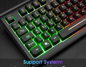 Rii RK104 RGB QWERTZ – klawiatura przewodowa (używany) – zdjęcie 4