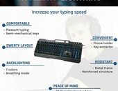 KLIM Lightning V2 AZERTY – klawiatura przewodowa (używany) – zdjęcie 2