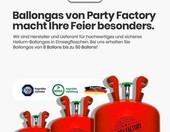 Butla z helem do napełniania balonów Party Factory (używany) – zdjęcie 3