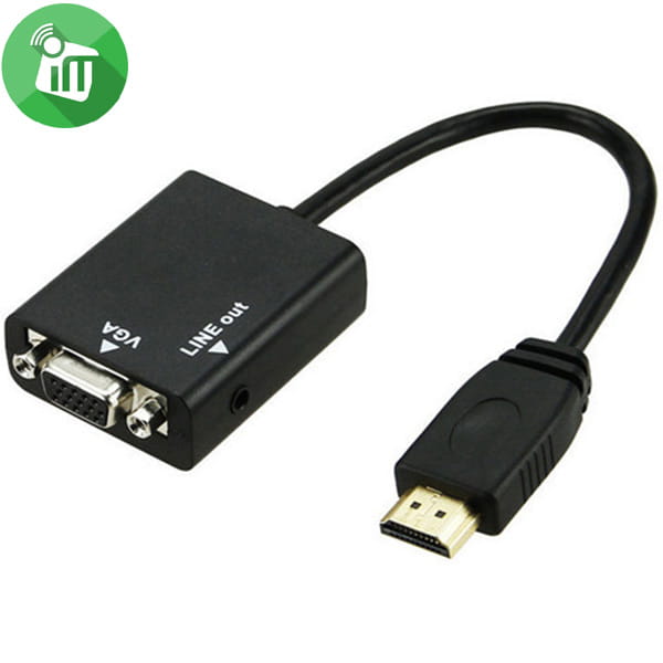 Adapter konwerter HDMI do VGA d-sub + audio