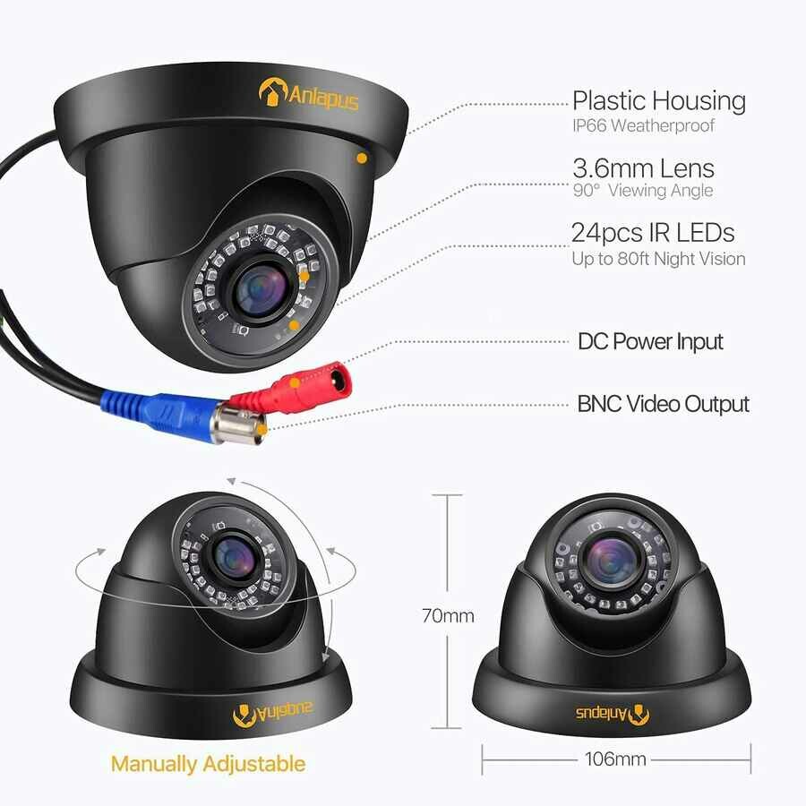 Anlapus 1080P 2MP WLAN – kamera monitoringu, stan: używany