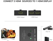 AUKEY HA-H04 – switch przełącznik 2xHDMI 3D 4K (ogłoszenie) – zdjęcie 3