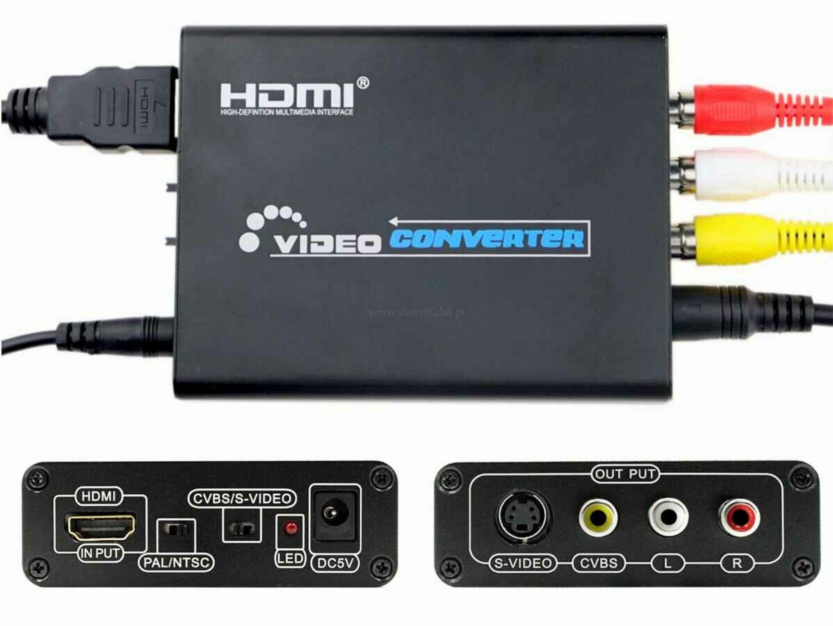 Konwerter z HDMI PAL/NTSC na do S-VIDEO RCA AV – ogłoszenie