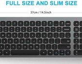 Klawiatura bezprzewodowa PC QWERTZ Leadsail KF002 (używany) – zdjęcie 3