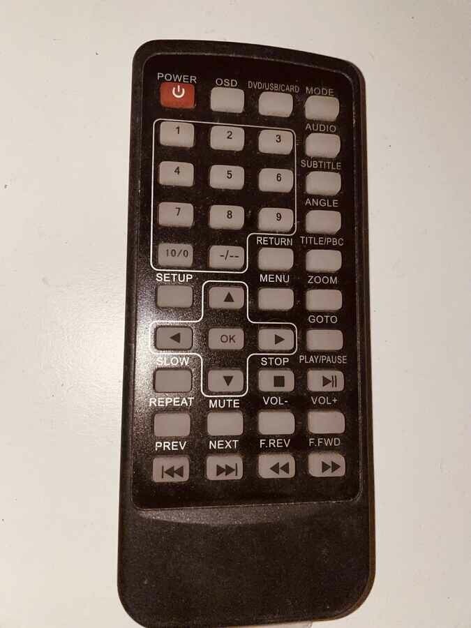 Czarny pilot do odtwarzacza DVD USB CARD OSD (ogłoszenie)