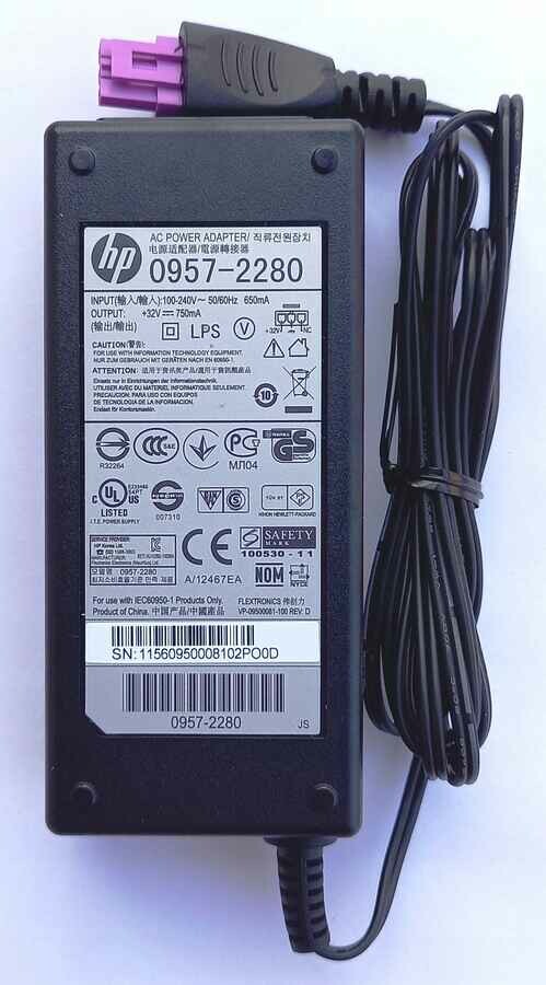 HP 0957-2280 32V 750mA – zasilacz do drukarki – stan: nowy