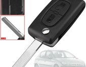 Osłona pilota z kluczykiem Peugeot 206 207 407 (stan nowy) – zdjęcie 1