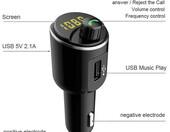 Transmiter samochodowy FM MP3 Bluetooth T21 – stan: używany – zdjęcie 3