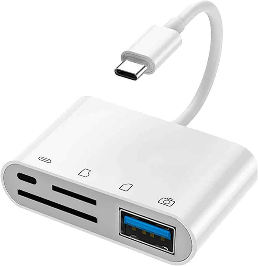 Czytnik kart SD USB-C Adapter USB OTG 4w1 TF (stan nowy)