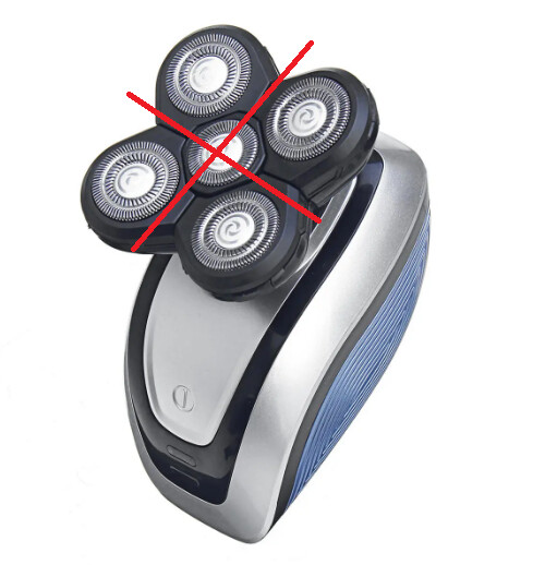 Shaver 4D – elektryczna golarka rotacyjna 5 w 1, srebrny