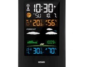 Stacja pogodowa MSMK MK3389 wyświetlacz LCD (używany) – zdjęcie 1