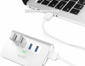 AUKEY CB-H5 – mobilny HUB USB-A 4XUSB 3.0, stan: używany – zdjęcie 3