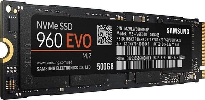 Dysk SSD Samsung 500GB 1,8'' 960 EVO M.2 2280 NVMe