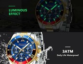 Wielozadaniowy zegarek męski chronograf MEGALITH, stan: nowy – zdjęcie 3