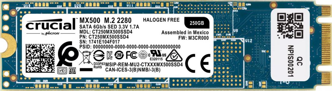 Dysk wewnętrzny SSD Micron Crucial MX500 250GB SATA M.2