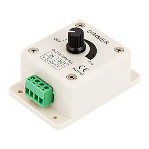 Ściemniacz LED manualny DIMMER 12V-24V 8A 96W, stan: nowy