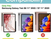 Skórzane etui z klawiaturą do Galaxt Tab S8 (stan nowy) – zdjęcie 2