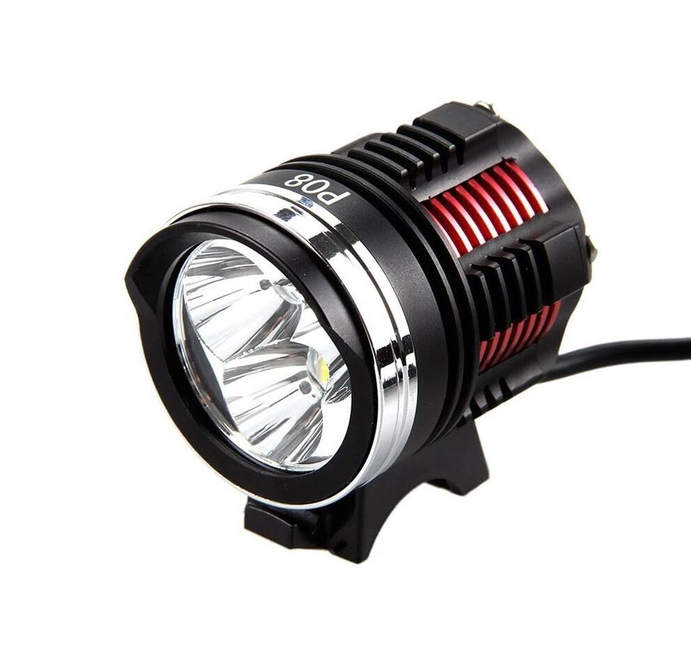 Wodoodporna lampa rowerowa 3 diody LED P08 – stan: nowy