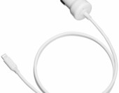 Ładowarka samochodowa Lightning z kablem, biały (używany) – zdjęcie 1