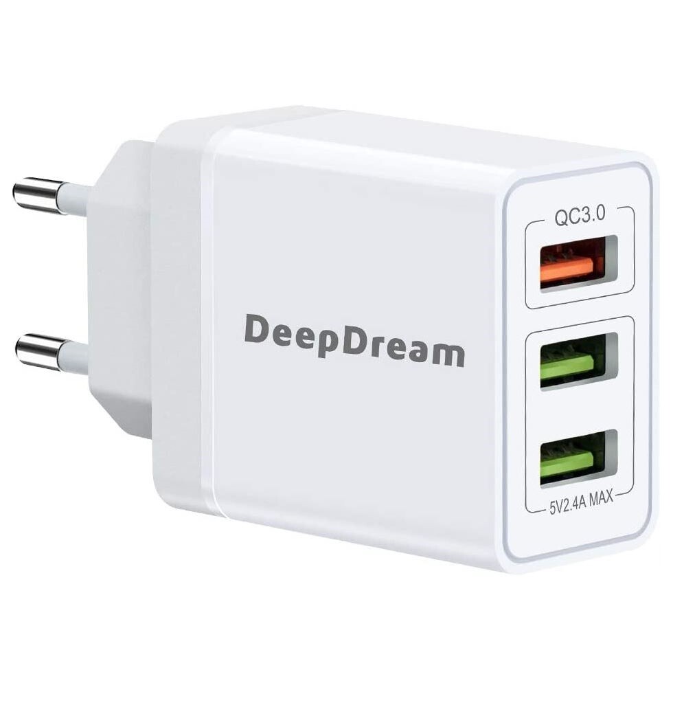 Ładowarka sieciowa 3-porty USB QC 3.0 Deep Dream (używany)