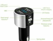 Transmiter samochodowy FM MP3 2-porty USB (używany) – zdjęcie 2