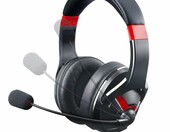AmazonBasics – przewodowe słuchawki gamingowe czerwone – zdjęcie 2