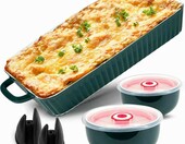 Komplet ceramicznych naczyń żaroodpornych (stan nowy) – zdjęcie 1