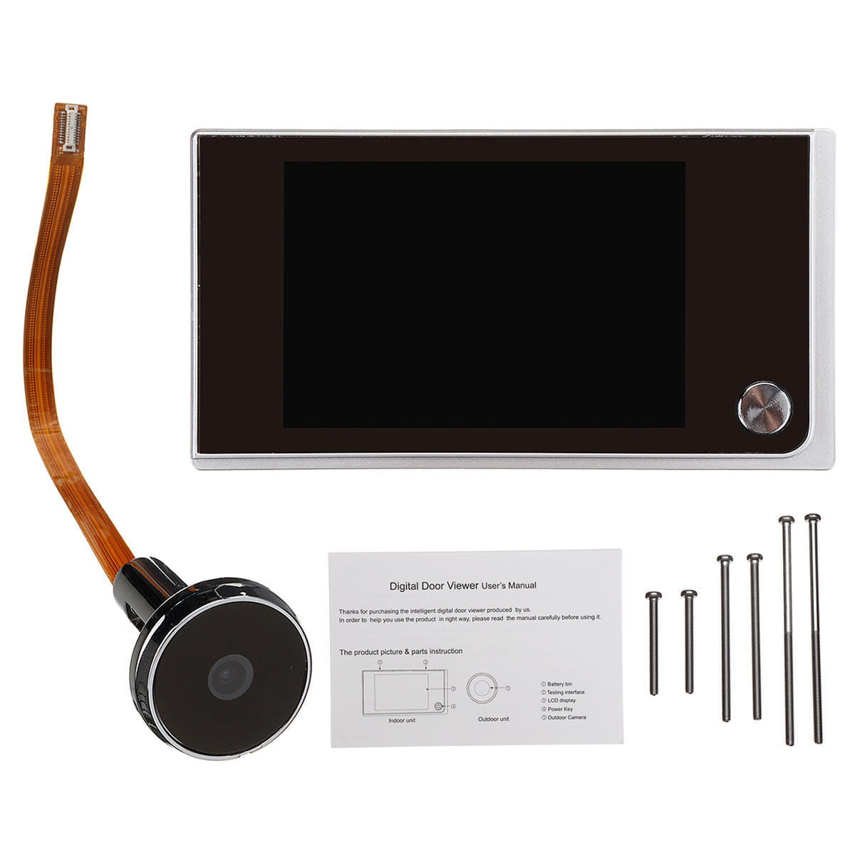 Elektroniczny dzwonek wizjer do drzwi ekran LCD Cat Eye 3.5 cali