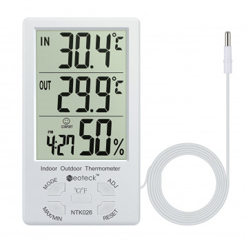 Cyfrowy termometr higrometr LCD przewód Neoteck NTK026-V