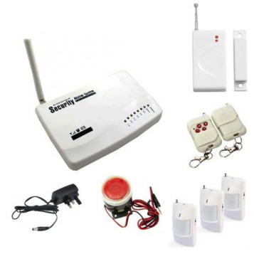 Kompletny bezprzewodowy alarm GSM 3 czujniki + syrena
