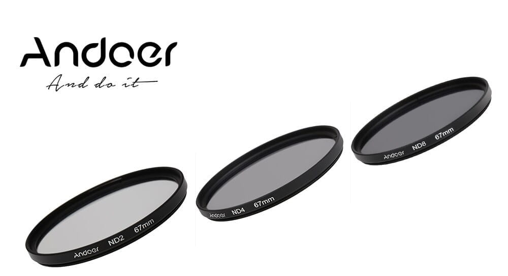 Filtry Andoer 67mm ND2/ND4/ND8 Nikon Canon Sony Pentax
