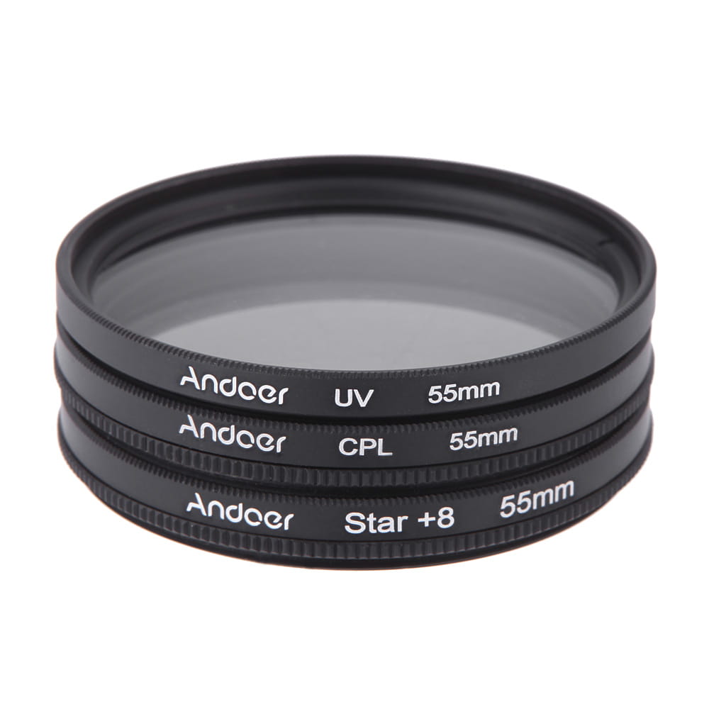 Filtry Andoer 55mm Star 8/CPL/UV/Close-up +4 Nikon Canon Sony Pentax