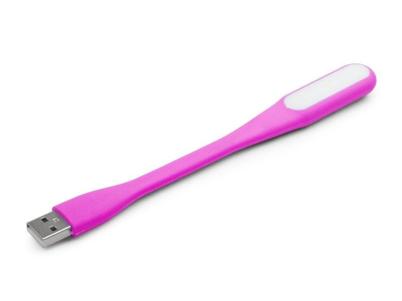 Mini lampka LED zasilana przez USB do laptopa różowa