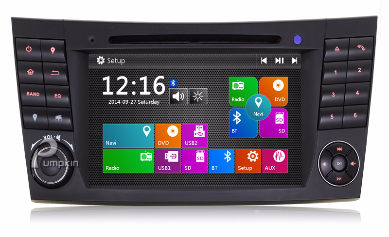 Radio 7 cali USB SD Pumpkin W1013 nawigacja Mercedes W211 W219