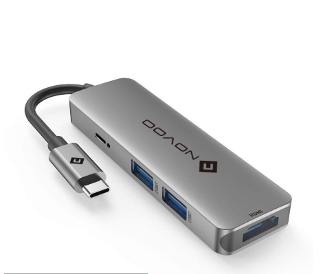 Hub USB C z adapterem HDMI 4K  2 porty USB 3.0 Novoo