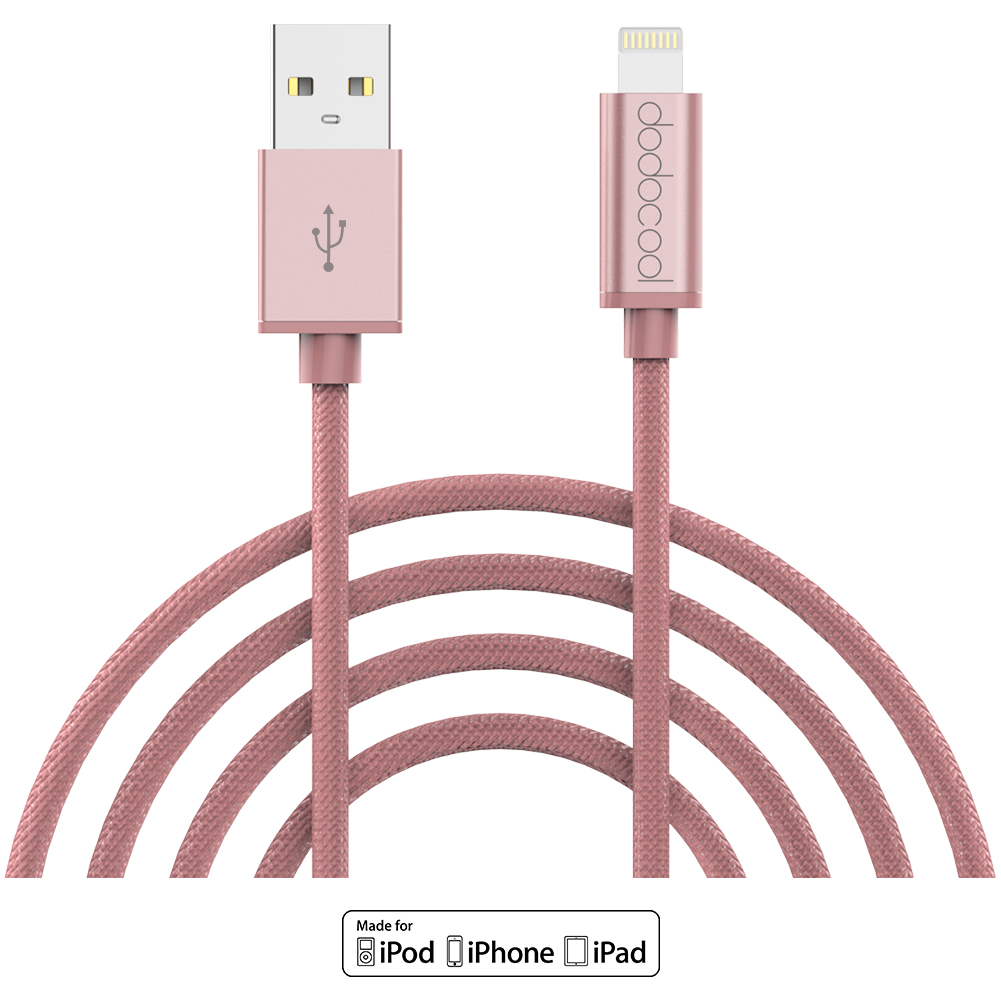 Kabel Lightning z certyfikatem MFi Dodocool DA51 różowy