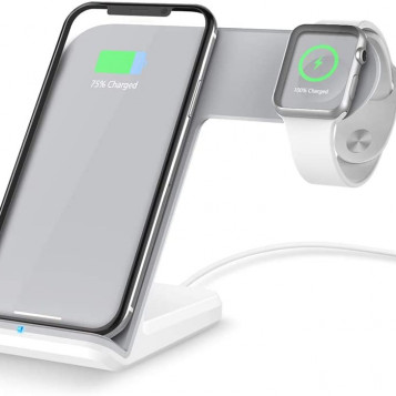 Bezprzewodowa ładowarka Qi 3.0 iPhone Apple Watch 2/3 biała