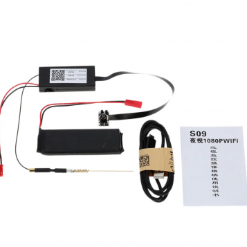 Szpiegowska kamera IP WiFi 720p S09 DVR IR widok w nocy