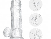Penis dildo z przyssawką Loveryoyo jelly dildo – zdjęcie 6