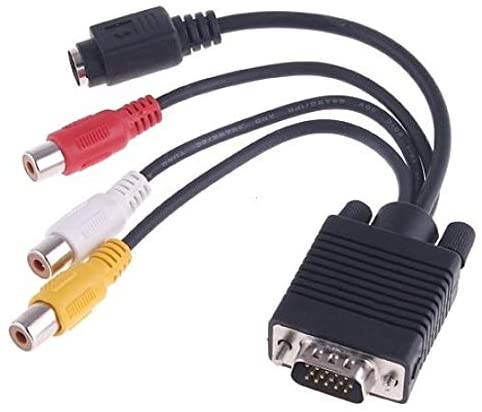 Kabel przejściówka z PC VGA do S-Video AV RCA TV C614