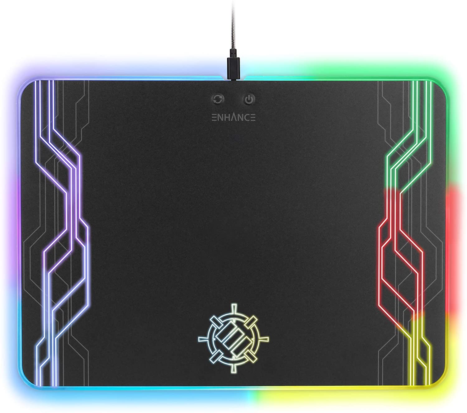 Podkładka pod mysz LED RGB Enhance ENPCPLR100BKEW 7 trybów