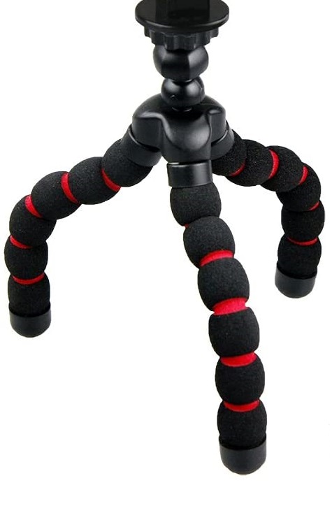 Mini tripod elastyczny statyw do kamerki telefonu Armor-X czarny czerwony
