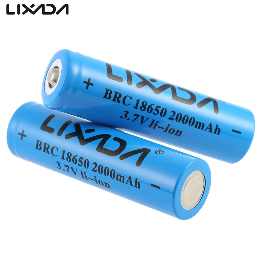 Akumulator bateria litowo-jonowa Lixada BRC 18650 2000mAh 3.7V 2 sztuki