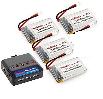 Ładowarka z bateriami 3.7V LiPO T453 3.7V 380mAh