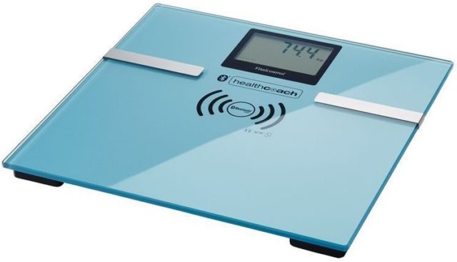 Waga łazienkowa szklana Sanitas SBF 70 S/B bluetooth niebieska