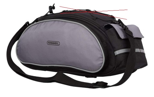 Torba rowerowa na bagażnik Roswheel MAS24 2w1 czarna